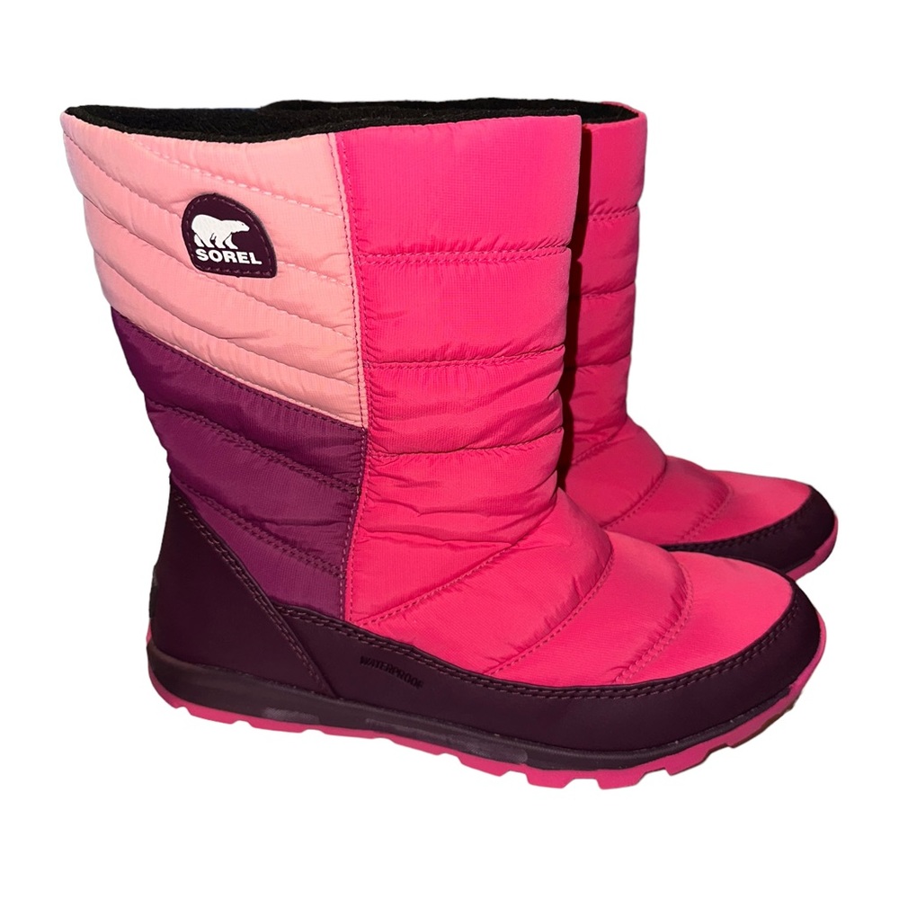 Sorel Whitney Mid Kids Snow Boots Rosewater Ultra Pink Kids 7 women’s 8.5